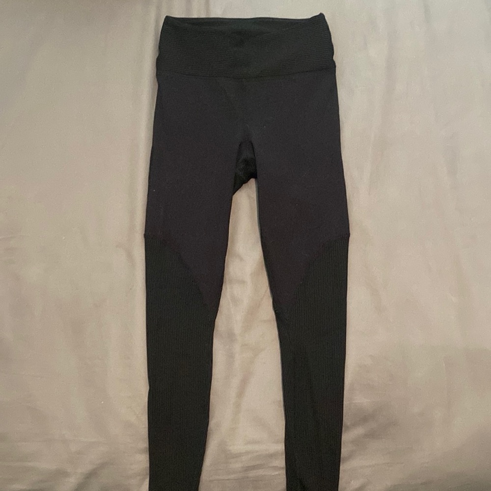 Black Ribbed Leggings Size Small